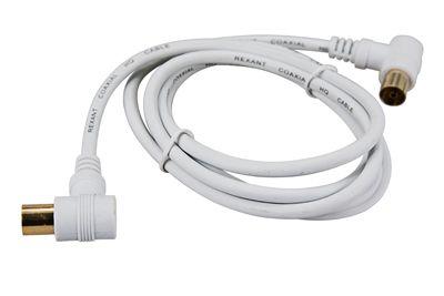 Шнур TV Plug - TV Jack 3м угловой бел. Rexant 18-0024 фото 2 Шнур TV Plug - TV Jack 3м угловой бел. Rexant 18-0024 фото 2
