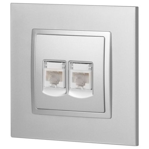 Розетка компьютерная 2-м Elegance 14-3108-03 RJ45 IP20 механизм алюм. Эра Б0034310 фото 5 Розетка компьютерная 2-м Elegance 14-3108-03 RJ45 IP20 механизм алюм. Эра Б0034310 фото 5