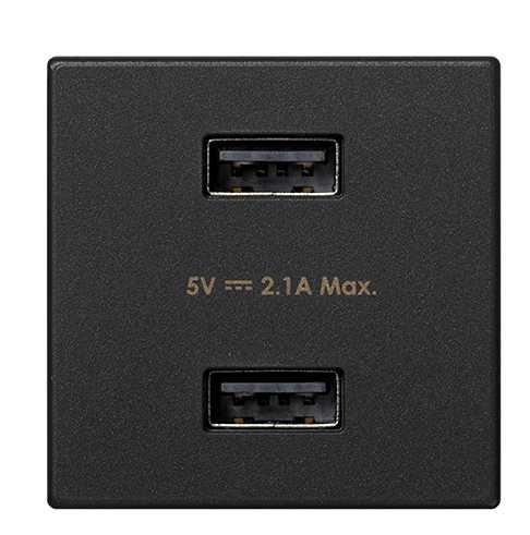 Устройство зарядное 2хUSB К45 5В 2.1А графит Simon K126E-14 Устройство зарядное 2хUSB К45 5В 2.1А графит Simon K126E-14