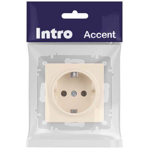 Розетка 1-м СП Accent 6-202-02 16А IP20 250В 2P+E Schuko сл. кость Intro Б0063683 фото 2 Розетка 1-м СП Accent 6-202-02 16А IP20 250В 2P+E Schuko сл. кость Intro Б0063683 фото 2