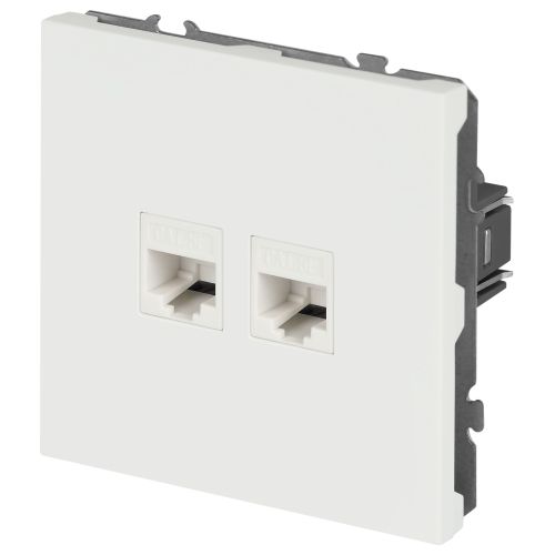 Розетка информационная 2-м СП Galaxy RJ45 16А IP20 250В бел. матов. Эра Б0070770 фото 3 Розетка информационная 2-м СП Galaxy RJ45 16А IP20 250В бел. матов. Эра Б0070770 фото 3