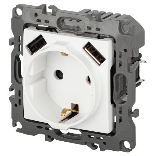 Розетка Эра12 12-4109-01М 16А 250В 2P+E с 2xUSB 5В-3А защ. шторки бел. матов. Эра Б0065728 фото 3 Розетка Эра12 12-4109-01М 16А 250В 2P+E с 2xUSB 5В-3А защ. шторки бел. матов. Эра Б0065728 фото 3