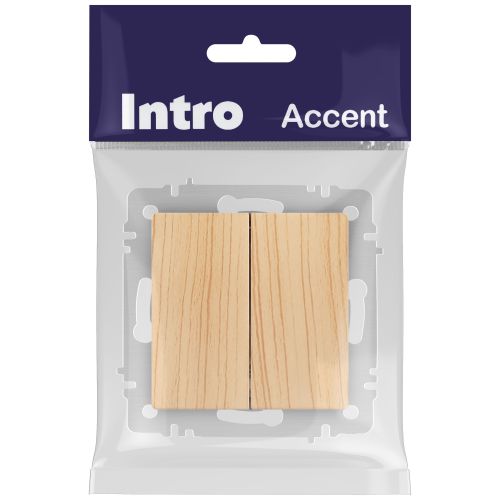 Переключатель 2-кл. СП Accent 6-107-11 10А IP20 250В AL/CU сосна Intro Б0063576 фото 2 Переключатель 2-кл. СП Accent 6-107-11 10А IP20 250В AL/CU сосна Intro Б0063576 фото 2