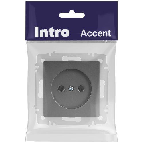 Розетка 1-м СП Accent 6-201-07 16А IP20 250В 2P графит Intro Б0063669 фото 2 Розетка 1-м СП Accent 6-201-07 16А IP20 250В 2P графит Intro Б0063669 фото 2