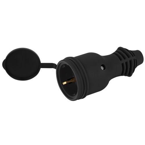 Розетка RX11-B-IP44 16А IP44 прямая с заземл. каучук черн. ЭРА Б0069325 фото 3 Розетка RX11-B-IP44 16А IP44 прямая с заземл. каучук черн. ЭРА Б0069325 фото 3