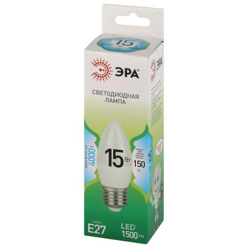 Лампа светодиодная GREEN LINE B35-15W-840-E27 GL 15Вт свеча 4000К яркий свет бел. E27 Эра Б0067115 фото 2 Лампа светодиодная GREEN LINE B35-15W-840-E27 GL 15Вт свеча 4000К яркий свет бел. E27 Эра Б0067115 фото 2
