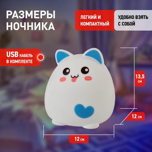 Светильник NLED-414-2W-BU ночник бел. с син. Эра Б0041093 фото 2 Светильник NLED-414-2W-BU ночник бел. с син. Эра Б0041093 фото 2