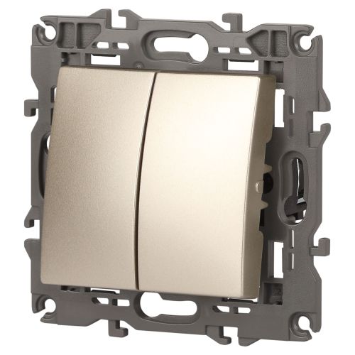 Выключатель 2-кл. СП Elegance 14-1104-04 10А IP20 250В 10AX механизм шампань Эра Б0034233 фото 5 Выключатель 2-кл. СП Elegance 14-1104-04 10А IP20 250В 10AX механизм шампань Эра Б0034233 фото 5