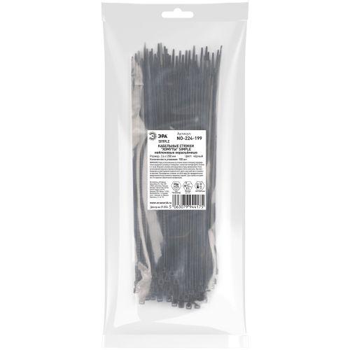 Хомут кабельный Simple 3.6х200 черн. NO-224-199 (уп.100шт) Эра Б0066033 фото 2 Хомут кабельный Simple 3.6х200 черн. NO-224-199 (уп.100шт) Эра Б0066033 фото 2