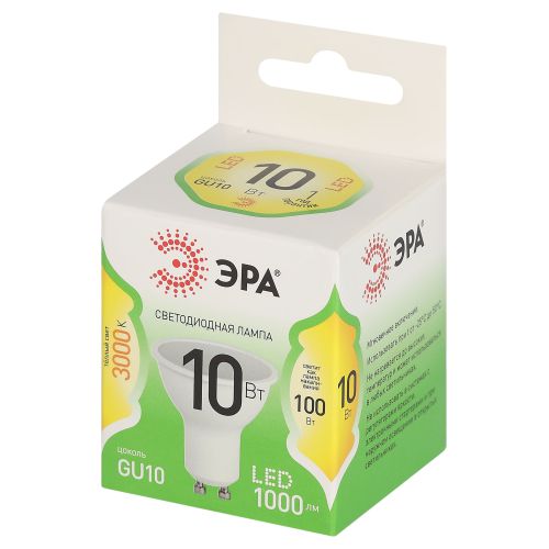 Лампа светодиодная GREEN LINE MR16-10W-830-GU10 GL 10Вт софит 3000К свет тепл. GU10 Эра Б0067006 фото 2 Лампа светодиодная GREEN LINE MR16-10W-830-GU10 GL 10Вт софит 3000К свет тепл. GU10 Эра Б0067006 фото 2