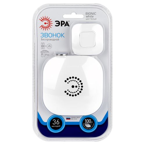 Звонок беспроводной BIONIC White ЭРА Б0017748 Звонок беспроводной BIONIC White ЭРА Б0017748