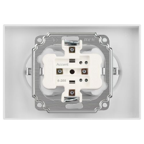 Розетка 2-м СП Accent 6-205-06 16А IP20 250В 2P+E Schuko AL/CU перламутр. Intro Б0063495 фото 3 Розетка 2-м СП Accent 6-205-06 16А IP20 250В 2P+E Schuko AL/CU перламутр. Intro Б0063495 фото 3