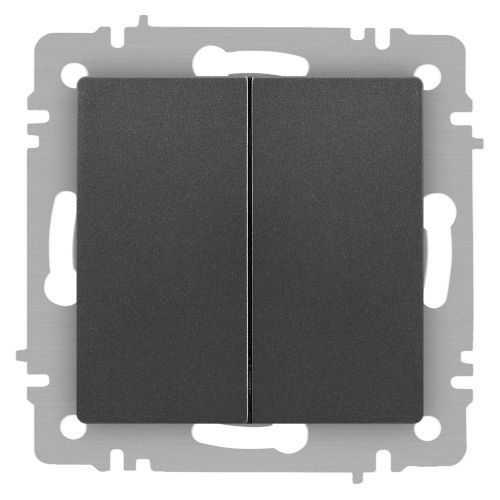 Выключатель 2-кл. СП Accent 6-104-07 10А IP20 250В AL/CU графит Intro Б0063493 Выключатель 2-кл. СП Accent 6-104-07 10А IP20 250В AL/CU графит Intro Б0063493