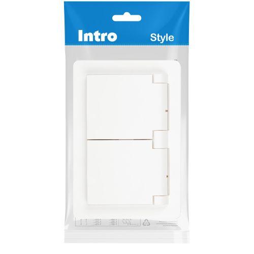 Розетка 1-м СП Style 7-207-01 16А IP20 250В 2P+E Schuko защ. шторки с крышкой бел. Intro Б0060643 фото 2 Розетка 1-м СП Style 7-207-01 16А IP20 250В 2P+E Schuko защ. шторки с крышкой бел. Intro Б0060643 фото 2
