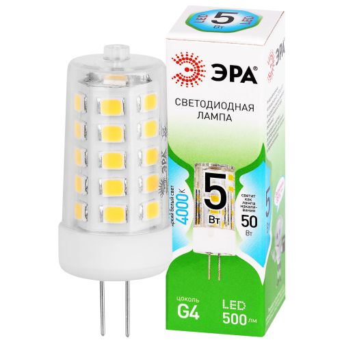 Лампа светодиодная GREEN LINE LED G4-JC-5W-840-12V GL 5Вт капсульная прозрачная 4000К яркий бел. свет G4 12В Эра Б0067173 Лампа светодиодная GREEN LINE LED G4-JC-5W-840-12V GL 5Вт капсульная прозрачная 4000К яркий бел. свет G4 12В Эра Б0067173