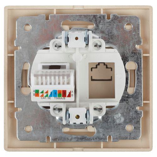 Розетка компьютерная 1-м СП Plano 1-303-03 RJ45 IP20 алюм. Intro Б0030086 фото 2 Розетка компьютерная 1-м СП Plano 1-303-03 RJ45 IP20 алюм. Intro Б0030086 фото 2
