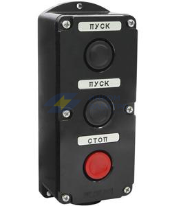 Пост управления ПКЕ 222-3 У2 10А 660В 3 элемента черн. и крас. цилиндр накладной IP54 Электротехник ET519078 Пост управления ПКЕ 222-3 У2 10А 660В 3 элемента черн. и крас. цилиндр накладной IP54 Электротехник ET519078