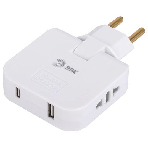 Разветвитель электрический 2-м 10А SPF-2-FL-USBC 2USB A+C поворотн. бел. Эра Б0069090 Разветвитель электрический 2-м 10А SPF-2-FL-USBC 2USB A+C поворотн. бел. Эра Б0069090