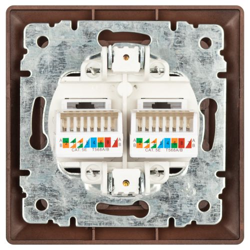 Розетка компьютерная 2-м СП Solo 4-304-05 RJ45 антрацит Intro Б0043393 фото 3 Розетка компьютерная 2-м СП Solo 4-304-05 RJ45 антрацит Intro Б0043393 фото 3