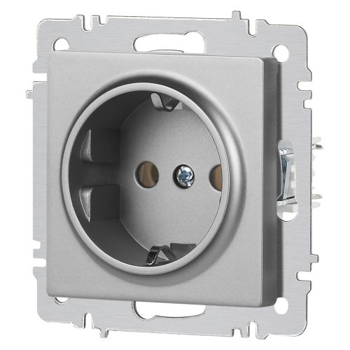 Розетка 1-м СП Accent 6-202-03 16А IP20 250В 2P+E Schuko алюм. Intro Б0063686 фото 5 Розетка 1-м СП Accent 6-202-03 16А IP20 250В 2P+E Schuko алюм. Intro Б0063686 фото 5