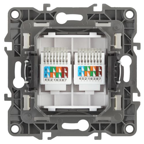 Розетка компьютерная 2-м Эра12 RJ45 12-3108-15 перламутр Эра Б0019357 фото 2 Розетка компьютерная 2-м Эра12 RJ45 12-3108-15 перламутр Эра Б0019357 фото 2