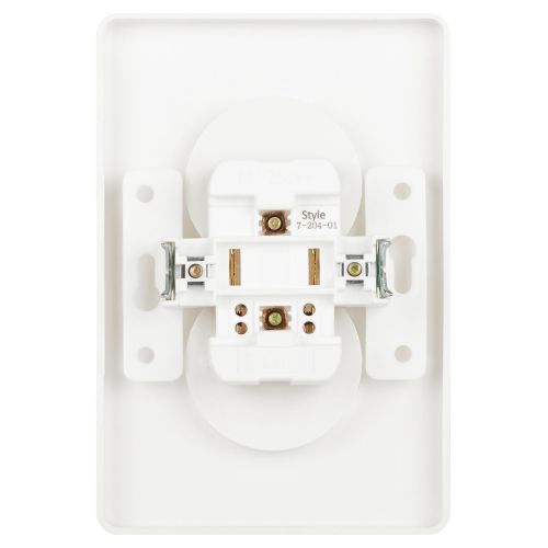 Розетка 2-м СП Style 7-204-01 16А IP20 250В 2х2P без заземл. бел. Intro Б0060641 фото 5 Розетка 2-м СП Style 7-204-01 16А IP20 250В 2х2P без заземл. бел. Intro Б0060641 фото 5