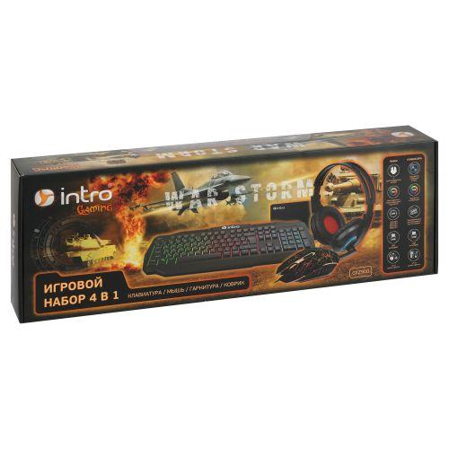 Комплект клавиатура и мышь GXZ900 игровой 1200-3600dpi + коврик + гарнитура черн. Intro Б0060194 фото 2 Комплект клавиатура и мышь GXZ900 игровой 1200-3600dpi + коврик + гарнитура черн. Intro Б0060194 фото 2