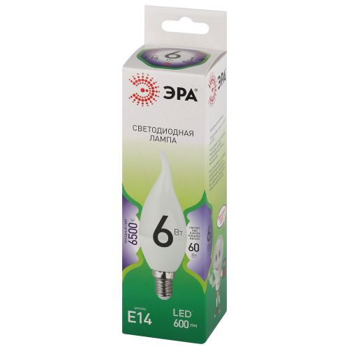 Лампа светодиодная GREEN LINE BXS-6W-865-E14 GL 6Вт свеча на ветру 6500К свет холод. E14 Эра Б0067113 фото 2 Лампа светодиодная GREEN LINE BXS-6W-865-E14 GL 6Вт свеча на ветру 6500К свет холод. E14 Эра Б0067113 фото 2