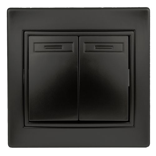 Переключатель 2-кл. СП Plano 1-107-05 10А 250В IP20 антрацит Intro Б0053810 Переключатель 2-кл. СП Plano 1-107-05 10А 250В IP20 антрацит Intro Б0053810