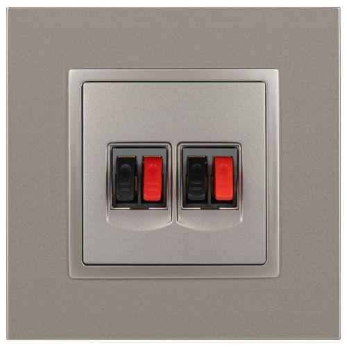 Розетка аудио 2-м Elegance 14-3112-16 титан Эра Б0065774 фото 3 Розетка аудио 2-м Elegance 14-3112-16 титан Эра Б0065774 фото 3