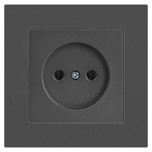 Розетка 1-м СП Accent 6-201-07 16А IP20 250В 2P графит Intro Б0063669 фото 3 Розетка 1-м СП Accent 6-201-07 16А IP20 250В 2P графит Intro Б0063669 фото 3