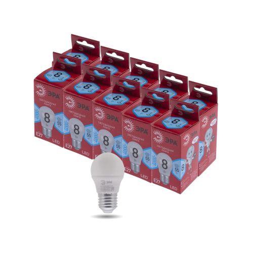 Лампа светодиодная RED LINE LED P45-8W-840-E27 R 8Вт P45 шар 4000К нейтр. бел. E27 Эра Б0049645 фото 4 Лампа светодиодная RED LINE LED P45-8W-840-E27 R 8Вт P45 шар 4000К нейтр. бел. E27 Эра Б0049645 фото 4