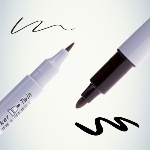 Маркер перманентный двухсторон. "Multi Marker Twin" 2мм/1мм пулевидный черн. 095143 Crown Б0048242 фото 4 Маркер перманентный двухсторон. "Multi Marker Twin" 2мм/1мм пулевидный черн. 095143 Crown Б0048242 фото 4