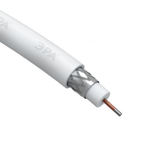 Кабель коаксиальный RG-6U 75 Ом CCS/(оплетка Al 32%) PVC бел. (уп.100м) Simple Эра Б0044595 фото 2 Кабель коаксиальный RG-6U 75 Ом CCS/(оплетка Al 32%) PVC бел. (уп.100м) Simple Эра Б0044595 фото 2