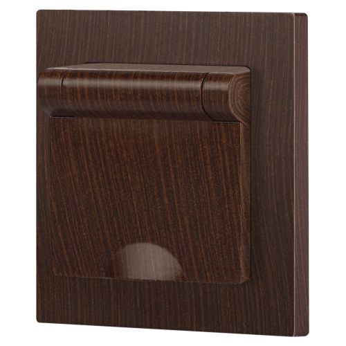 Розетка 1-м СП Accent 6-203-10 16А IP20 250В 2P+E Schuko с крышкой AL/CU венге Intro Б0063454 фото 7 Розетка 1-м СП Accent 6-203-10 16А IP20 250В 2P+E Schuko с крышкой AL/CU венге Intro Б0063454 фото 7