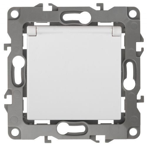 Розетка 1-м СП Эра12 12-2003-01 16А IP20 250В 2P+E Schuko защ. шторки защ. крышка без лапок механизм бел. Эра Б0038806 Розетка 1-м СП Эра12 12-2003-01 16А IP20 250В 2P+E Schuko защ. шторки защ. крышка без лапок механизм бел. Эра Б0038806