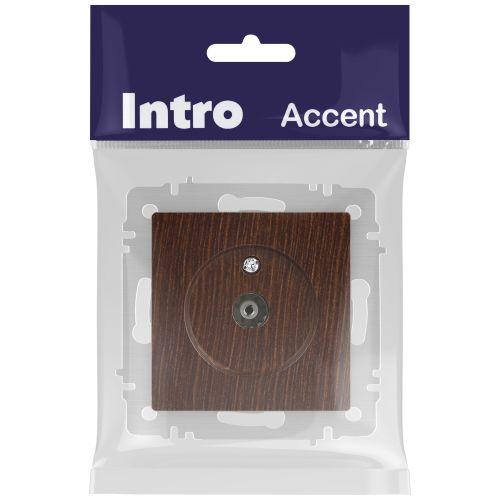 Розетка телевизионная одиночная TV СП Accent 6-301-10 IP20 венге Intro Б0063620 фото 2 Розетка телевизионная одиночная TV СП Accent 6-301-10 IP20 венге Intro Б0063620 фото 2