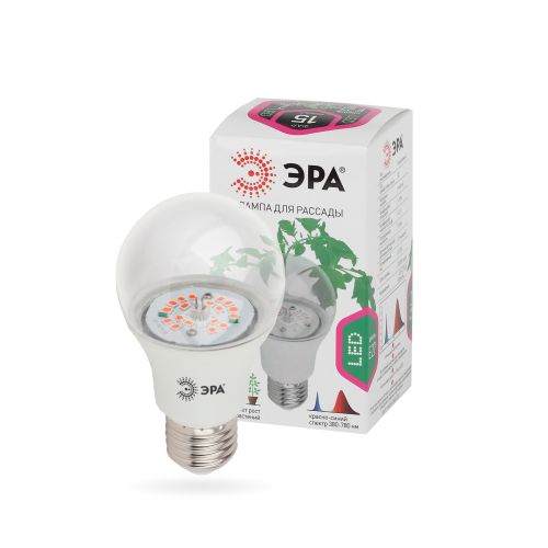 Лампа светодиодная FITO-10W-RB-E27-K 10Вт A60 грушевидная прозрачная 1310К E27 130-270В для растений красн./син. спектр Эра Б0039069 фото 5 Лампа светодиодная FITO-10W-RB-E27-K 10Вт A60 грушевидная прозрачная 1310К E27 130-270В для растений красн./син. спектр Эра Б0039069 фото 5