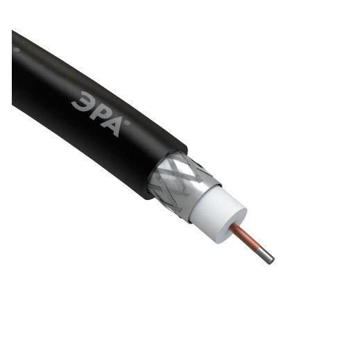 Кабель коаксиальный RG-6U 75 Ом CCS/(оплетка Al 64%) PE черн. (уп.100м) Simple Эра Б0044601 фото 3 Кабель коаксиальный RG-6U 75 Ом CCS/(оплетка Al 64%) PE черн. (уп.100м) Simple Эра Б0044601 фото 3