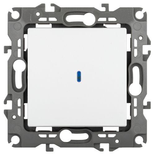 Выключатель 1-кл. Эра12 12-1102-01М 10А IP20 250В 10AX с подсветкой механизм бел. матов. Эра Б0065679 Выключатель 1-кл. Эра12 12-1102-01М 10А IP20 250В 10AX с подсветкой механизм бел. матов. Эра Б0065679