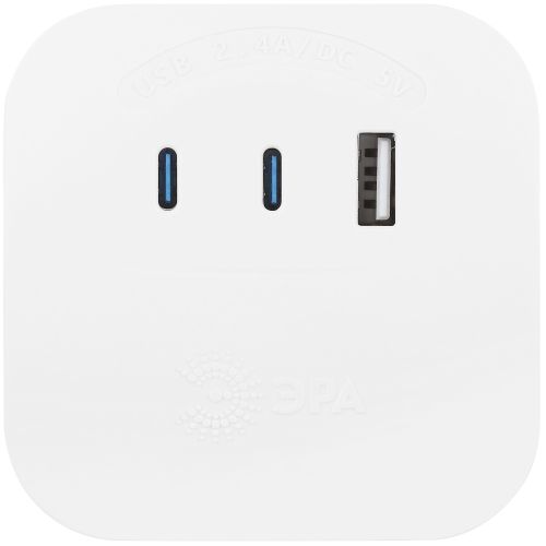 Разветвитель 4-м SP-4-3USBAC-W + 3 USB A+C со шторками 10А бел. Эра Б0069083 фото 3 Разветвитель 4-м SP-4-3USBAC-W + 3 USB A+C со шторками 10А бел. Эра Б0069083 фото 3