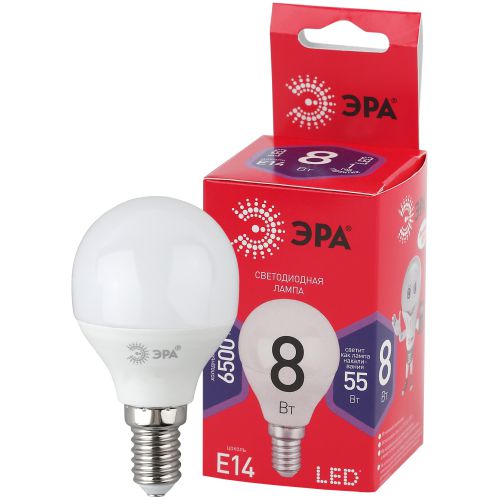 Лампа светодиодная P45-8W-865-E14 R (диод шар 8Вт холодн. E14) (10/100/3600) Эра Б0045358 Лампа светодиодная P45-8W-865-E14 R (диод шар 8Вт холодн. E14) (10/100/3600) Эра Б0045358