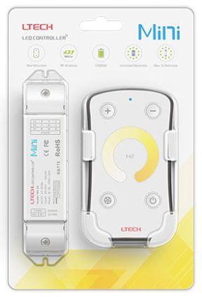 Контроллер CCT для LED ленты 12-24В IP20 135x30x20мм c пультом 2CH 72/144W (12В/24В) (LTECH) VARTON M2+M3-3A Контроллер CCT для LED ленты 12-24В IP20 135x30x20мм c пультом 2CH 72/144W (12В/24В) (LTECH) VARTON M2+M3-3A