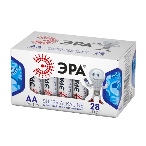 Элемент питания алкалиновый AA/LR6 LR6-28 box (уп.28шт) Эра Б0002910 Элемент питания алкалиновый AA/LR6 LR6-28 box (уп.28шт) Эра Б0002910