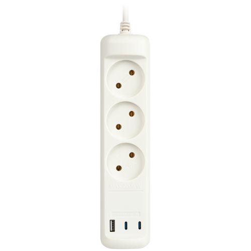 Удлинитель электрический U-3-3m-USB-W 3 розетки + 3xUSB A+C 3м 10А бел. Эра Б0069076 фото 3 Удлинитель электрический U-3-3m-USB-W 3 розетки + 3xUSB A+C 3м 10А бел. Эра Б0069076 фото 3