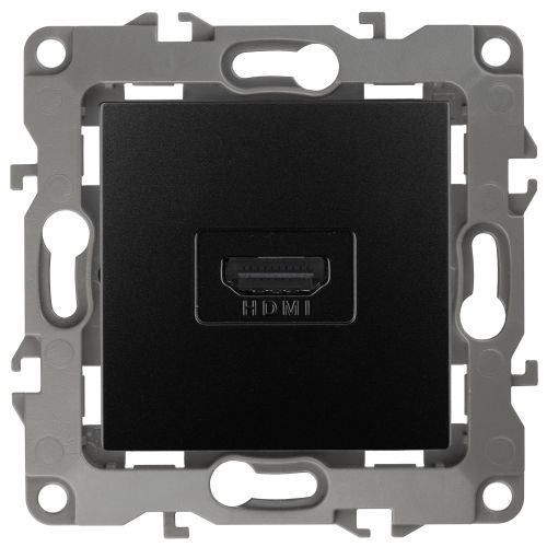 Розетка 12-3114-05 HDMI антрацит ЭРА Б0027485 Розетка 12-3114-05 HDMI антрацит ЭРА Б0027485