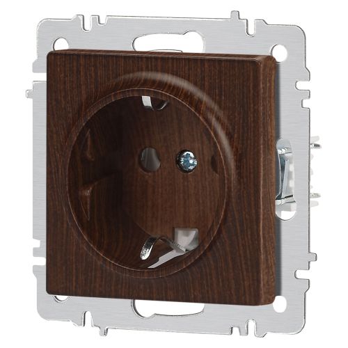 Розетка 1-м СП Accent 6-202-10 16А IP20 250В 2P+E Schuko венге Intro Б0063703 фото 5 Розетка 1-м СП Accent 6-202-10 16А IP20 250В 2P+E Schuko венге Intro Б0063703 фото 5