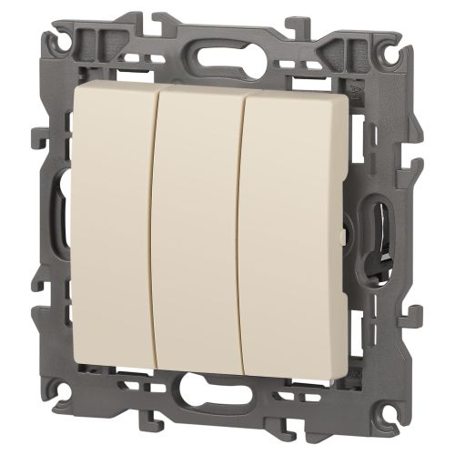 Выключатель 3-кл. СП Elegance 14-1107-02 10А IP20 250В 10AX механизм сл. кость Эра Б0034250 фото 5 Выключатель 3-кл. СП Elegance 14-1107-02 10А IP20 250В 10AX механизм сл. кость Эра Б0034250 фото 5