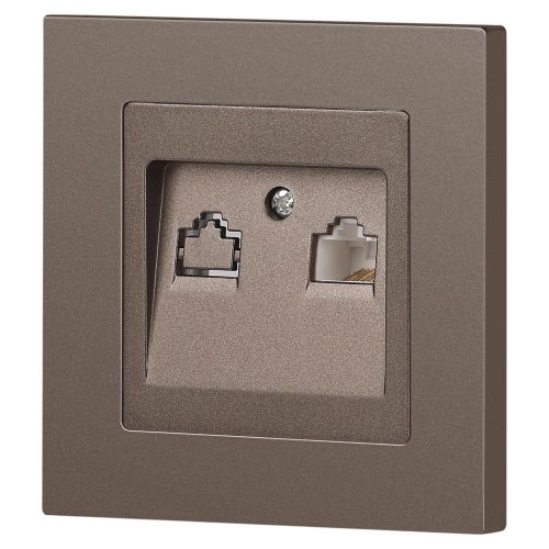 Розетка компьютерная 1-м СП Accent 6-303-08 RJ45 IP20 бронза Intro Б0063639 фото 6 Розетка компьютерная 1-м СП Accent 6-303-08 RJ45 IP20 бронза Intro Б0063639 фото 6