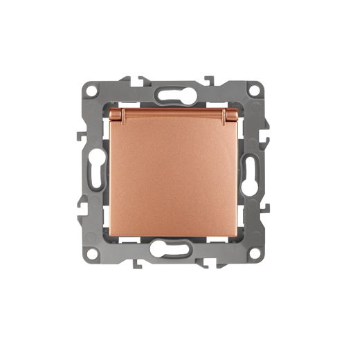 Розетка 1-м СП Эра12 12-2103-14 16А IP20 16AX 250В 2P+E Schuko защ. шторки с крышкой механизм медь Эра Б0019329 Розетка 1-м СП Эра12 12-2103-14 16А IP20 16AX 250В 2P+E Schuko защ. шторки с крышкой механизм медь Эра Б0019329